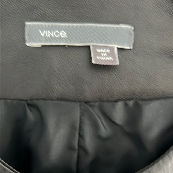 Vince Black Leather Cropped Jacket - Picture 2 of 7